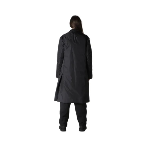 Wool Gabardine 3Buttons Diagonal Padded Long Jacket