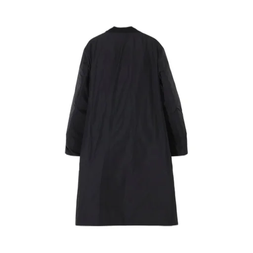 Wool Gabardine 3Buttons Diagonal Padded Long Jacket