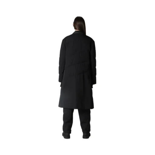 Wool Gabardine 3Buttons Diagonal Padded Long Jacket