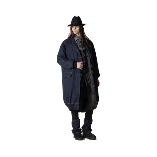 6Oz Denim Magic Wash Rib Combination Peaked Jacket