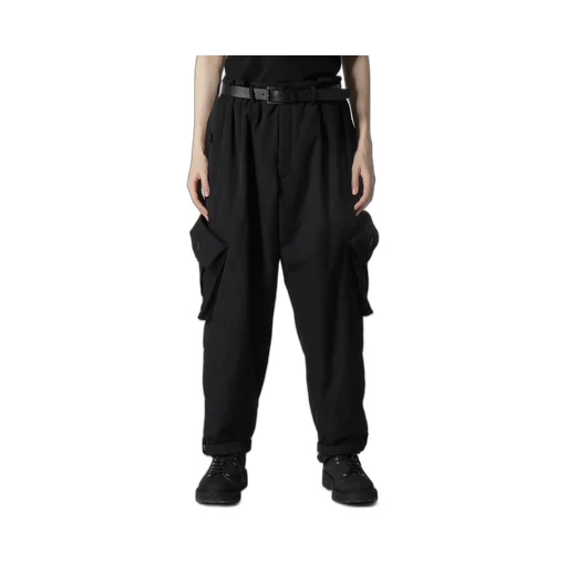 Wool Gabardine Pocket Detail Padded Pants