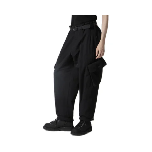 Wool Gabardine Pocket Detail Padded Pants