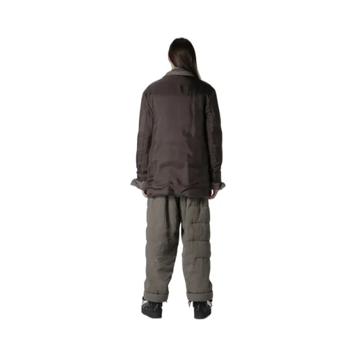 Silk Linen Inked 3 Buttons Horizontal Padded Jacket