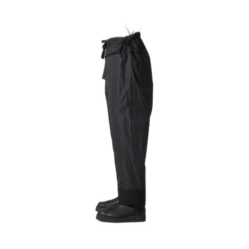 Wool Gabardine Tab Detail Padded Pants