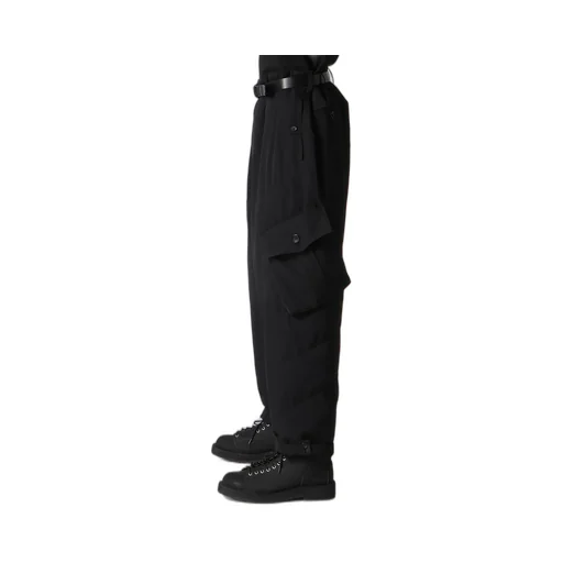 Wool Gabardine Pocket Detail Padded Pants