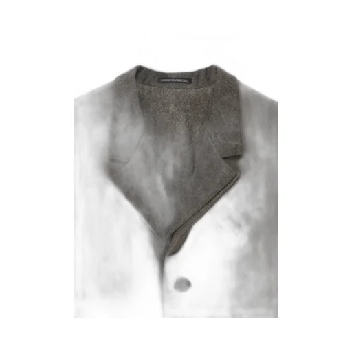 Silk Linen 3Buttons Diagonal Padded Long Jacket