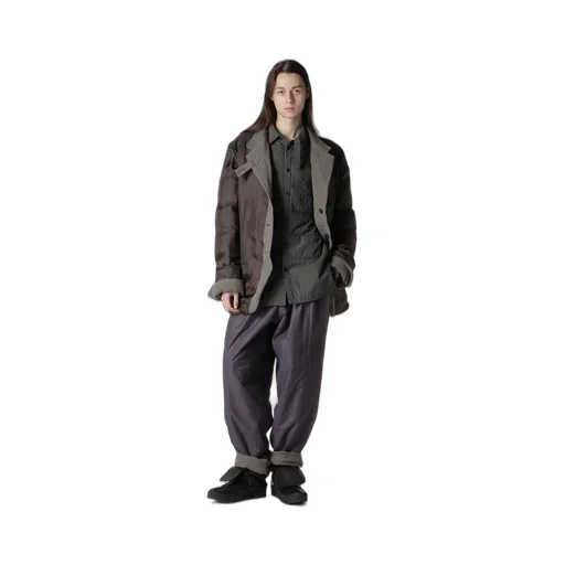Silk Linen Knee Tab Padded Pants