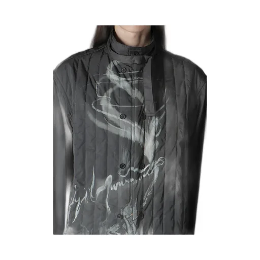 Tobacco Printed Padded Blouse