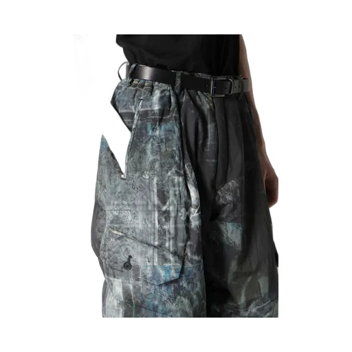 Diagonal Fpadded Printed Pants