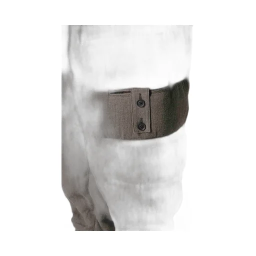 Silk Linen Knee Tab Padded Pants