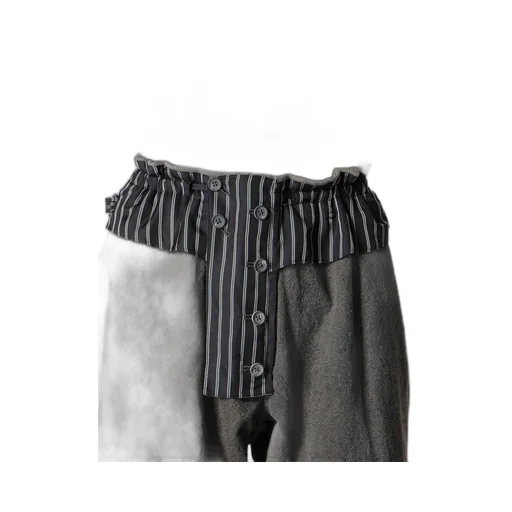 Silk Linen Pocket Detail Padded Pants