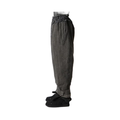 Silk Linen Pocket Detail Padded Pants