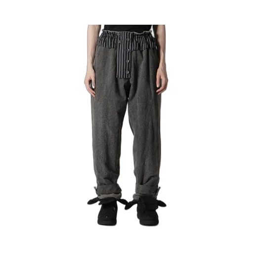 Silk Linen Pocket Detail Padded Pants