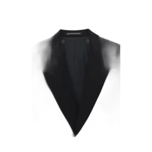 Ta Tuxedo Rib Combination Peaked Jacket