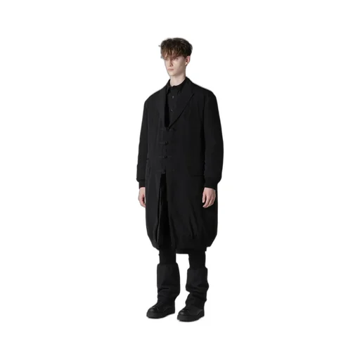 Ta Tuxedo Rib Combination Peaked Jacket