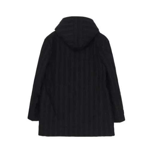 Diagonal Padded Printed Hood Jacket