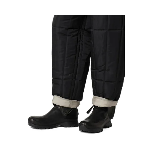 Raw Linen Velvet Loop Button Pants With Liner