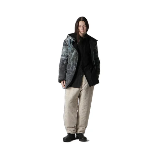 Raw Linen Velvet Loop Button Pants With Liner