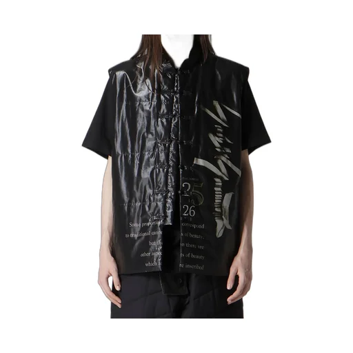 Paper Logo Printed Chinese Collar Vest