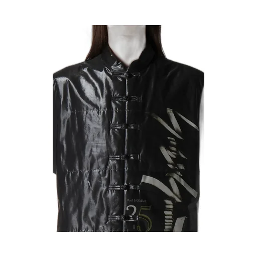 Paper Logo Printed Chinese Collar Vest