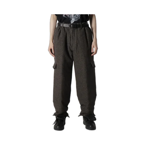 Silk Nep Tweed Side Pocket Pants With Liner