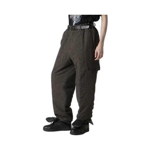 Silk Nep Tweed Side Pocket Pants With Liner