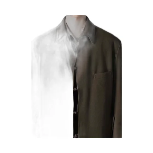 Flannel Khaki Belted Long Jacket With Liner