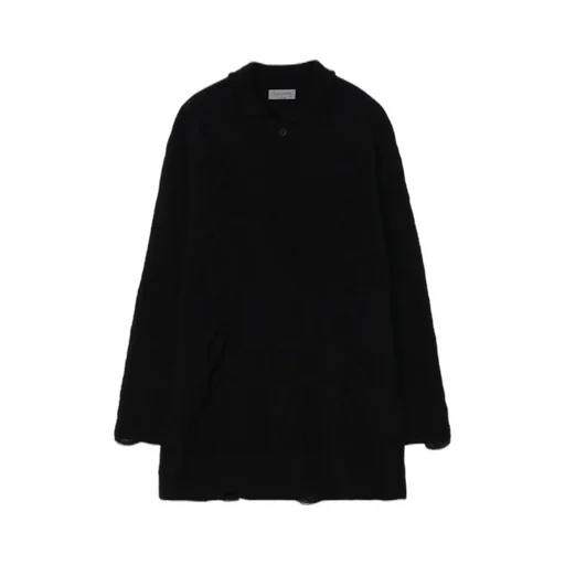 7G3P Half Cardigan One Button Polo Po