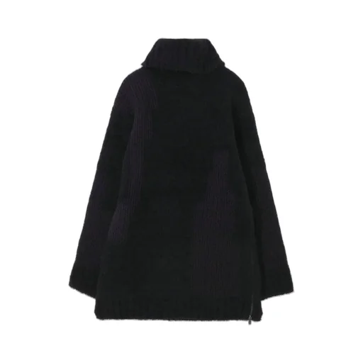 3G Jacquard Side Zip High Neck Po