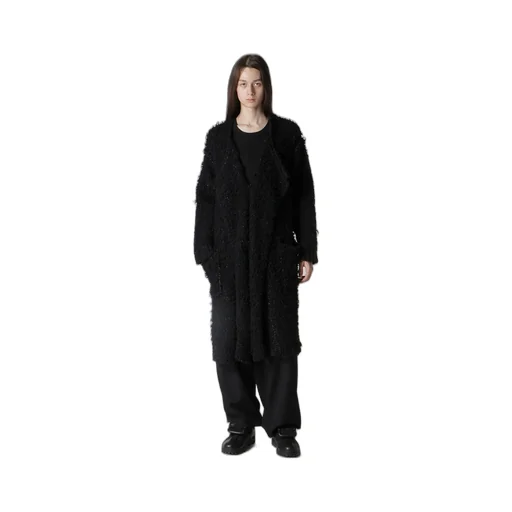 3G1P Brushed Plain Stitch Long Cardigan