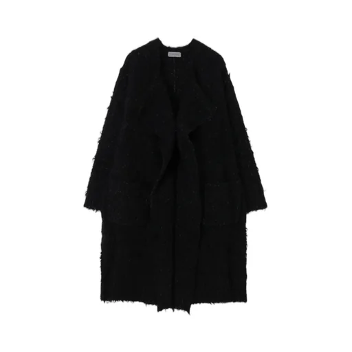 3G1P Brushed Plain Stitch Long Cardigan