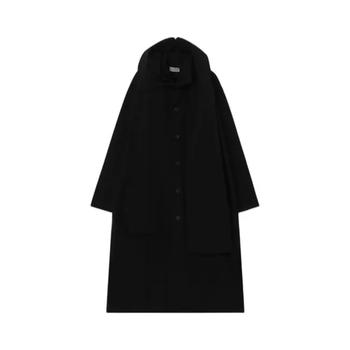 30/-High D Cotton Jersey Padded Long Coat