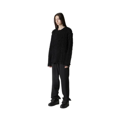 3G1P Brushed Plain Stitch Round Neck Po