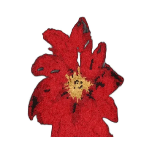 Flower Designed Crew Neck Knit
