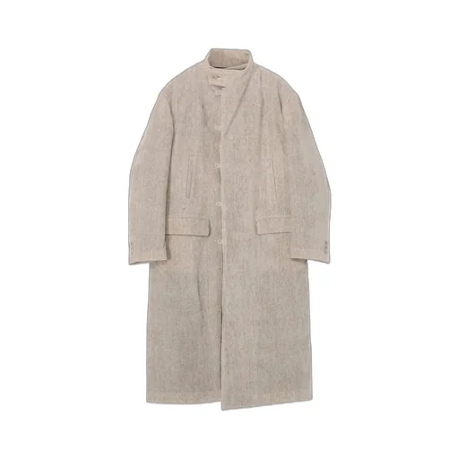 Linen Velvet Stand Collar Jacket With Liner