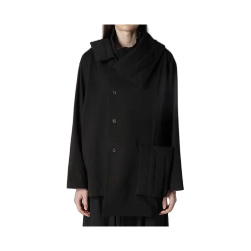 30/-High D Cotton Jersey Designed Collar Padded Coat