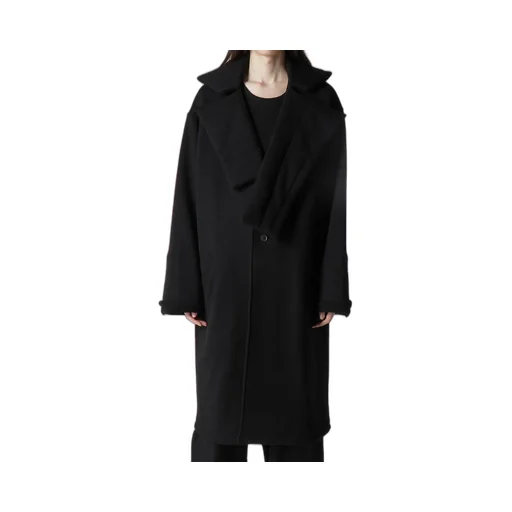 30/2 Low Gauge French Terry Padded Long Designed Collar Coat