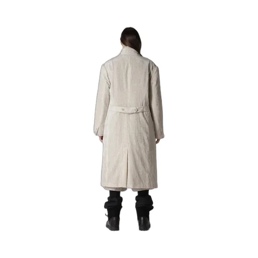 Linen Velvet Stand Collar Jacket With Liner