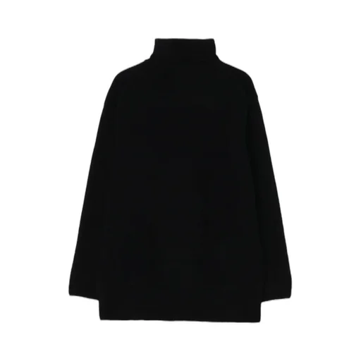 Flower Designed Turtle Neck Knit