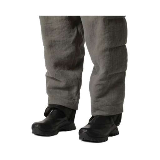 Silk Linen Inked Knee Tab Padded Pants