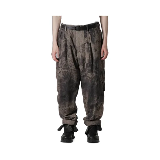 Collage Printed Herringbone Pants