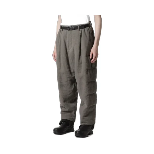 Silk Linen Inked Knee Tab Padded Pants