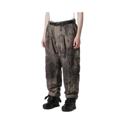 Collage Printed Herringbone Pants