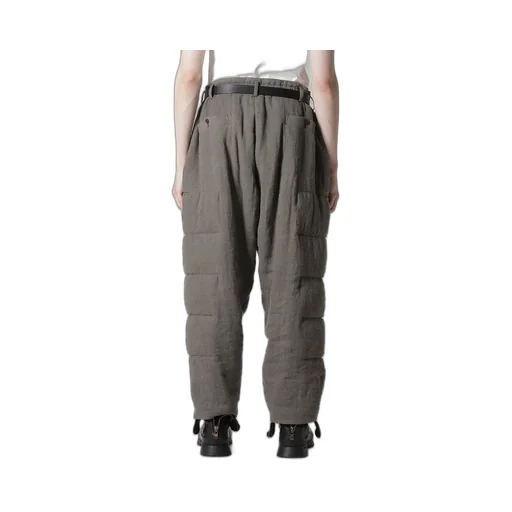 Silk Linen Inked Knee Tab Padded Pants