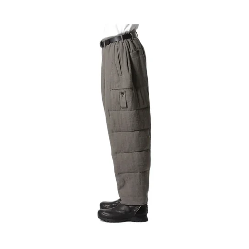 Silk Linen Inked Knee Tab Padded Pants