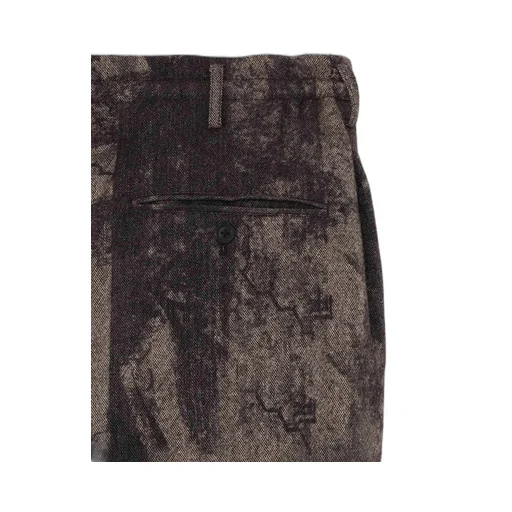 Collage Printed Herringbone Pants