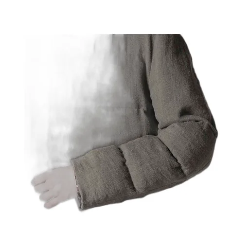 Silk Linen Inked Horizontal Padded Stand Jacket
