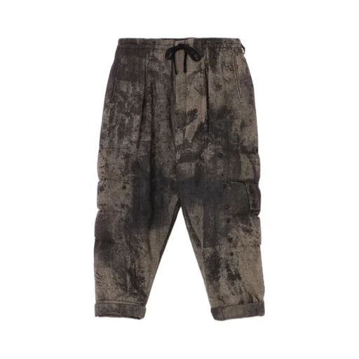 Collage Printed Herringbone Pants