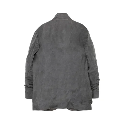 Silk Linen Inked Horizontal Padded Stand Jacket