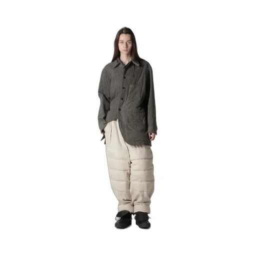 Linen/Cotton Sheeting Gusset Collar Padded Blouse